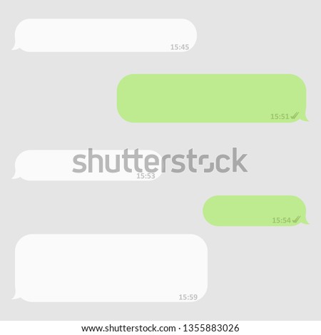 Social network chatting window. Blank template. Messenger window. Chating and messaging concept.Vector illustration Message.