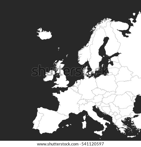 Europe vector political map with state borders 商業照片 © 