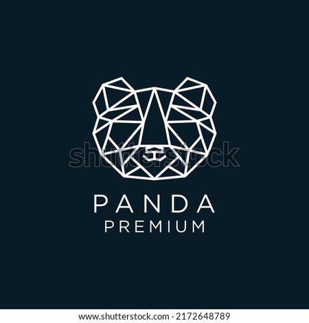 Panda design icon logo template