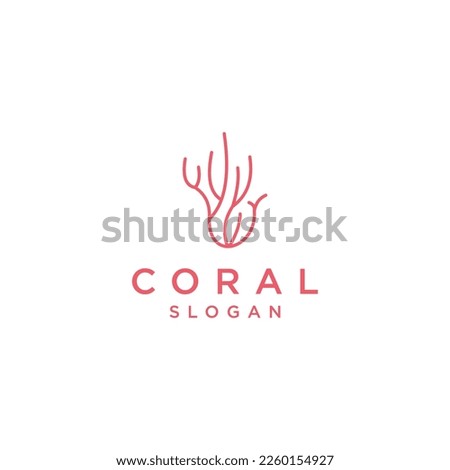 Coral logo design icon vector