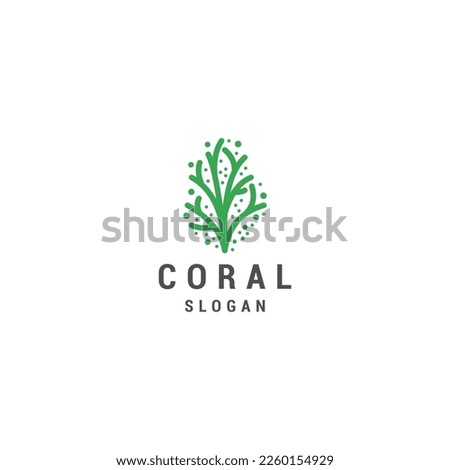 Coral logo design icon vector