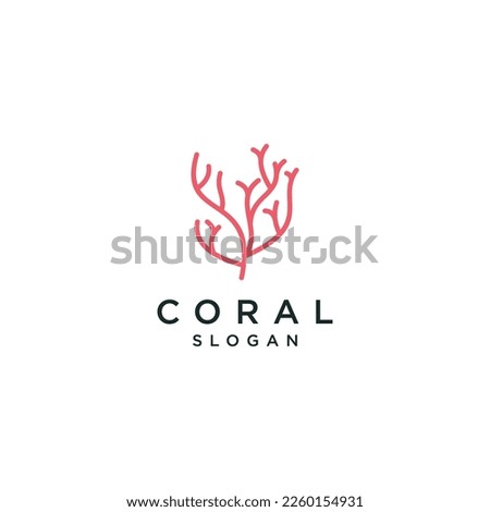 Coral logo design icon vector