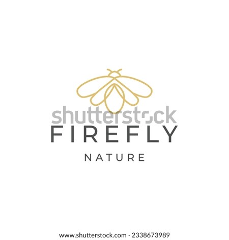 Firefly logo design icon vector