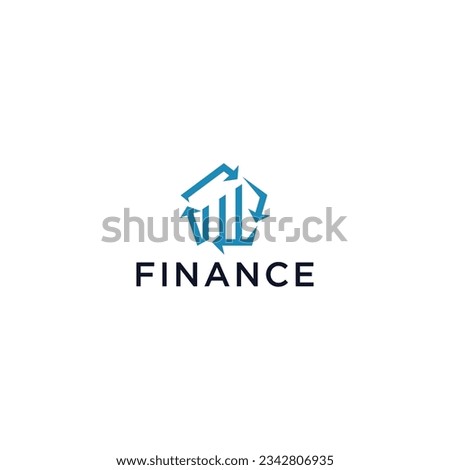 finance financial logo icon design template flat vector

