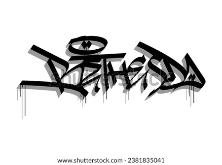 BETHESDA word graffiti tag style