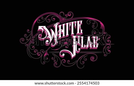 WHITE FLAG lettering custom style design