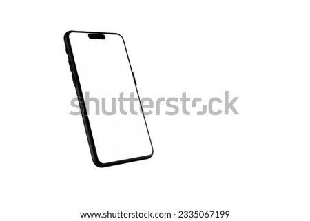 High quality 3D vector mobile phone model. Ultra realistic smart phone. for presentation templates Phone frame with blank split screen template. 3D illustration.