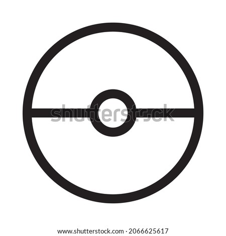  Pokeball vector illustration in flat art, low polygon and vector art style.Pokeball icon.  Isolated and transparent vector illustration on white background.drawn with different technique