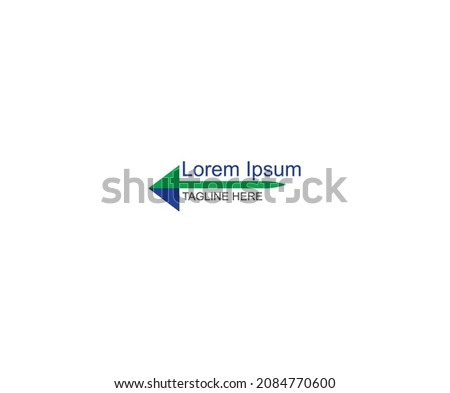 isometric arrow formed by two merging collaboration green and blue partnership, merger, alliance, growth and integration concept. Flat design, vector illustration, no transparency, no gradients,