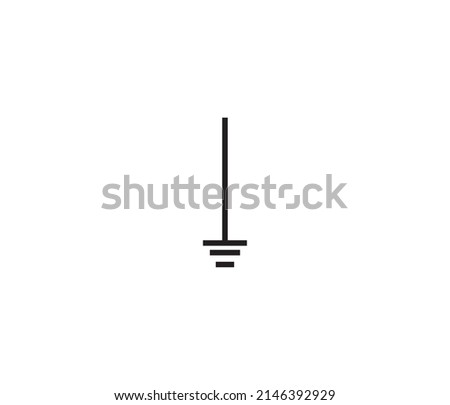 the shorthand for ground is GND, optionally the triangle in the middle symbol may be filled in . general ground IEC VECTOR ILLUSTRATION DESIGN LOGO ELEMENT