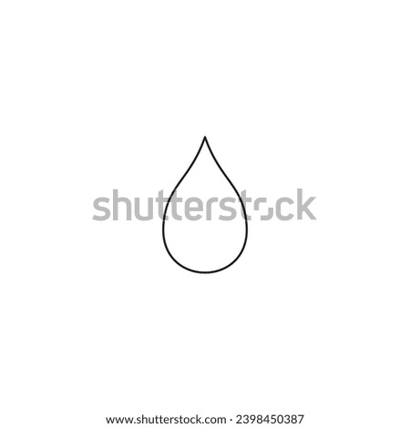 water drops outline icon, flat vector simple element illustration from editable farming concept. drop logo template, water droplet on white background