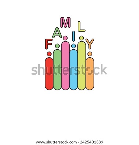 Popular Unity Vector icon minimalist logo illustration, Multi-ethnic Group of People Community, Unity, Friendship and Solidarity. people family diversity colorful  icon vector illustration design