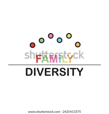 Popular Unity Vector icon minimalist logo illustration, Multi-ethnic Group of People Community, Unity, Friendship and Solidarity. people family diversity colorful  icon vector illustration design