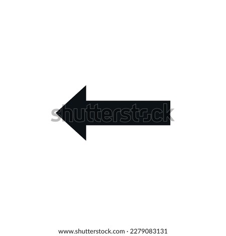 Vector flat icon of arrow pointing left.