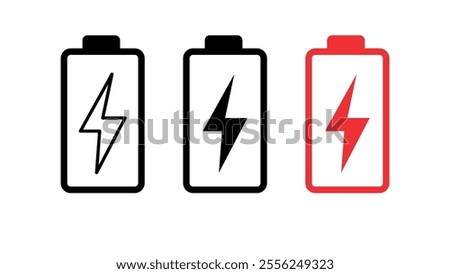 Cell phone battery icons in different models, cell phone battery charged 0%, for websites and graphic resources.