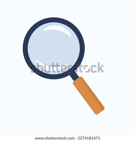 Magnifying glass cartoon icon vector illustration. Flat illustration of cute magnifying glass cartoon style icon