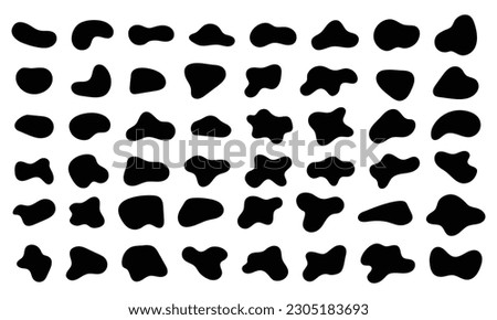 Abstract organic shape. modern blotch shape. Liquid basic shapes. Organic amoeba blob shape abstract colorful vector illustration. Basic stains geometric, isolated elements on white background