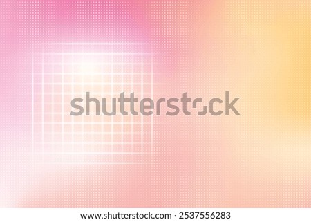 Aesthetic Checks Pattern With Light Overlay On Pink Yellow Graident Background. Design Vector Illustration For Beauty, Cosmetic, Fashion Products Display