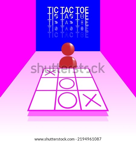 tic tac toes. traditional game designed with metaverse concept Foto stock © 