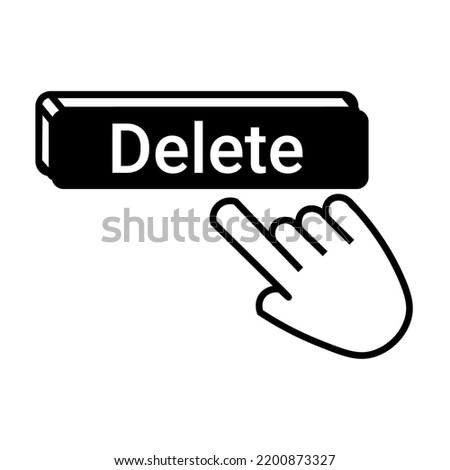 pressing the delete button. symbol to delete a file or trash