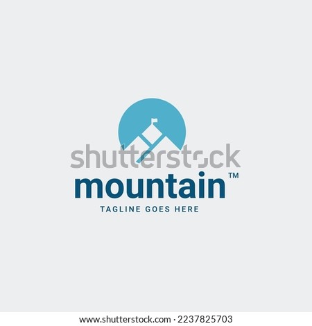 mountain logo design vector free