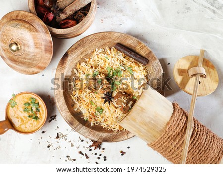 bamboo biryani with curry. bamboo biryani. biryani. biryani spices indian bamboo