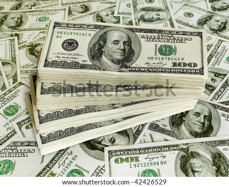 Big Pile Of Money. Stack Of American Dollars Stock Photo 42426529 ...