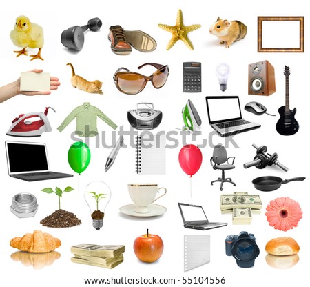 Isolated Objects On The White Background Stock Photo 55104556 ...