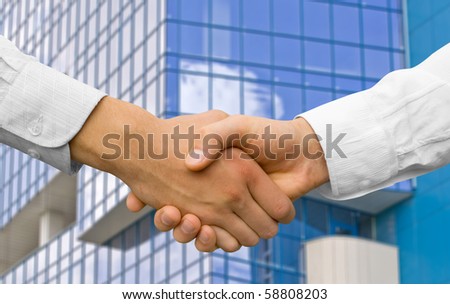 Businessman teamwork partners shaking hands