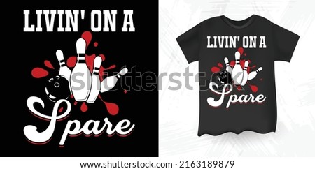 Funny Strike Bowler Sports Team Vintage Bowling T-shirt Design