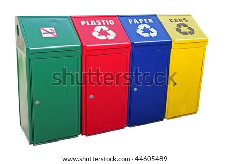 Four Colored Recycle Bins Stock Photo 44605489 : Shutterstock