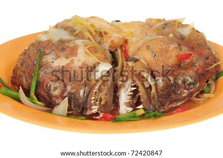 Serving of Cooked Fish Heads