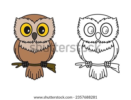 Owl Color Drawing | Free download on ClipArtMag