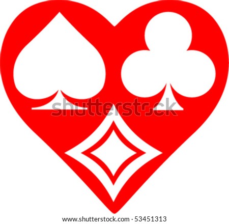 Playing Card Symbol In Hearts Stock Vector Illustration 53451313 ...