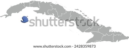 ISLA DE LA JUVENTUD province of CUBA 3d isometric map