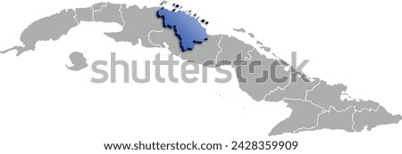 VILLA CLARA province of CUBA 3d isometric map