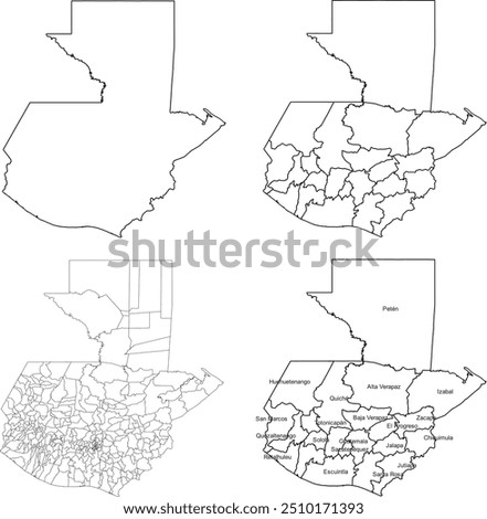 GUATEMALA MAP with its administrative divisions and regions