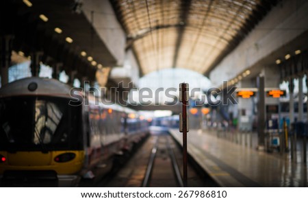 Similar – Image, Stock Photo Patience on the platform