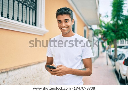 Similar – Image, Stock Photo young african man with a structure at background