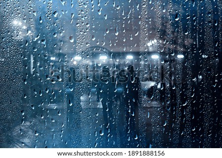 autumn night rain city people, abstract season fall winter background
