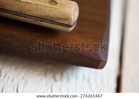 Edge detail of handmade cutting board