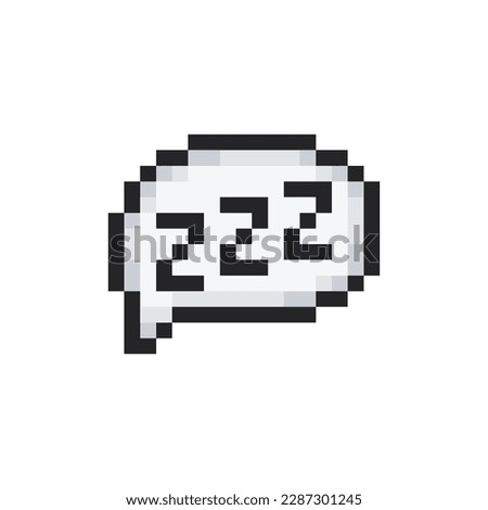 Dialog cloud, zzz pixel art