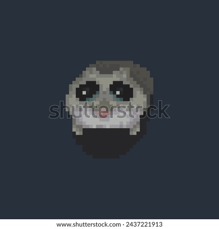 sad hamster, pixel art animal