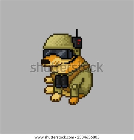 Dog soldier, pixel art meme