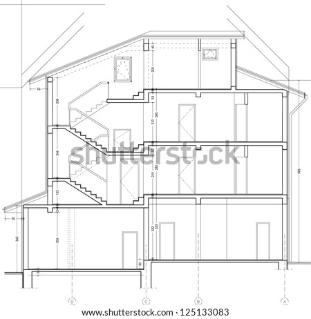 Architectural section drawing