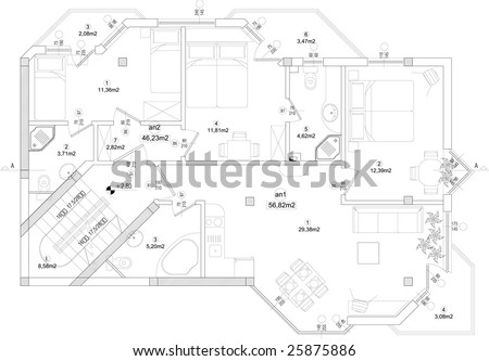 vector plan drawing