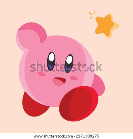 A cute 2D Game Character - Kirby