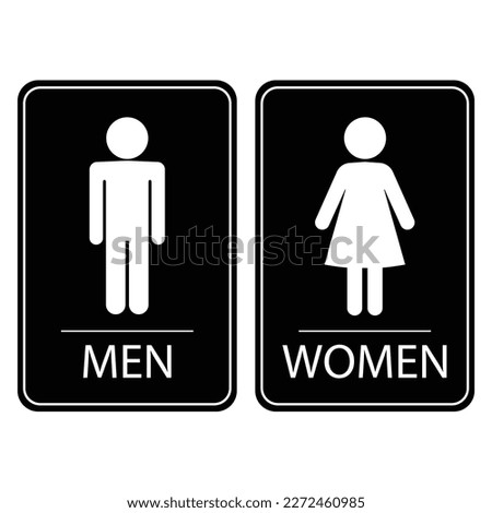 toilet restroom sign men women gents ladies black