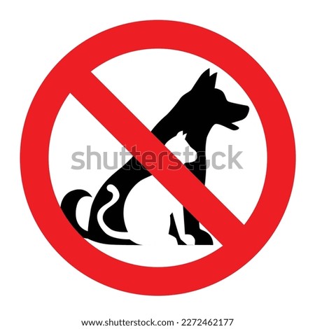 no pet allowed cat and dog sign