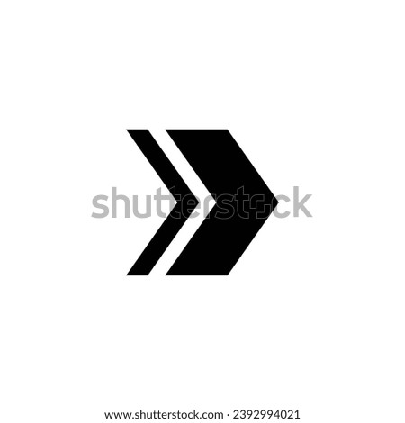black arrow icon transparant backgorund flat design two big and small pointed arrow head right direction symbol